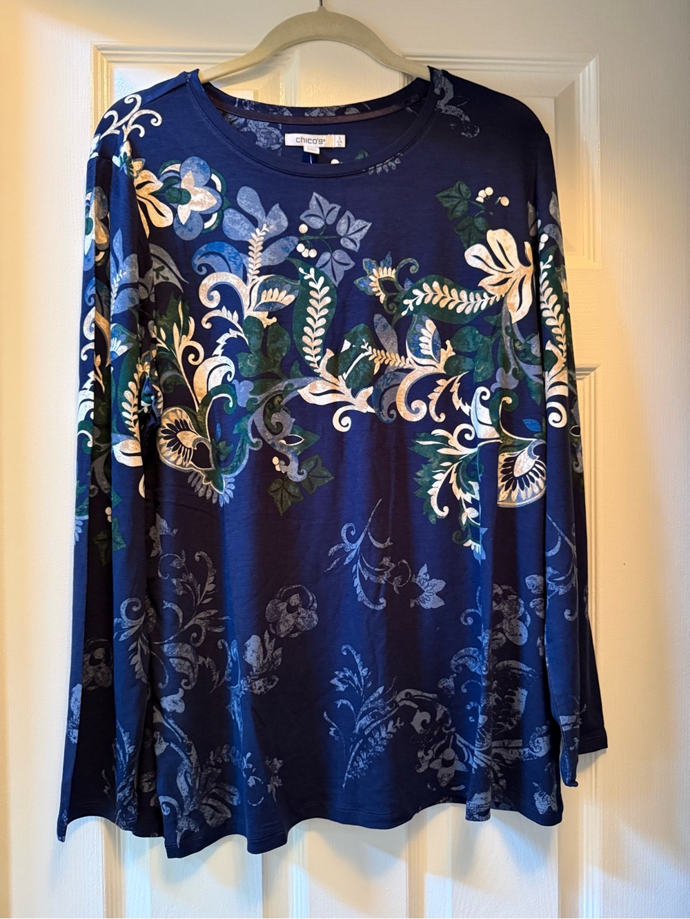 CHICO’S Touch Of Cool Boho Layering Tee-Size 3 (XL)